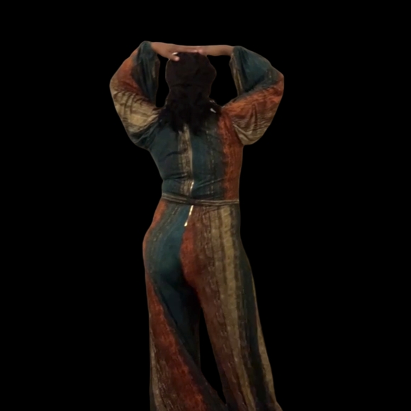 Chic Striped Multicolor Jumpsuit - Picture 2 of 2